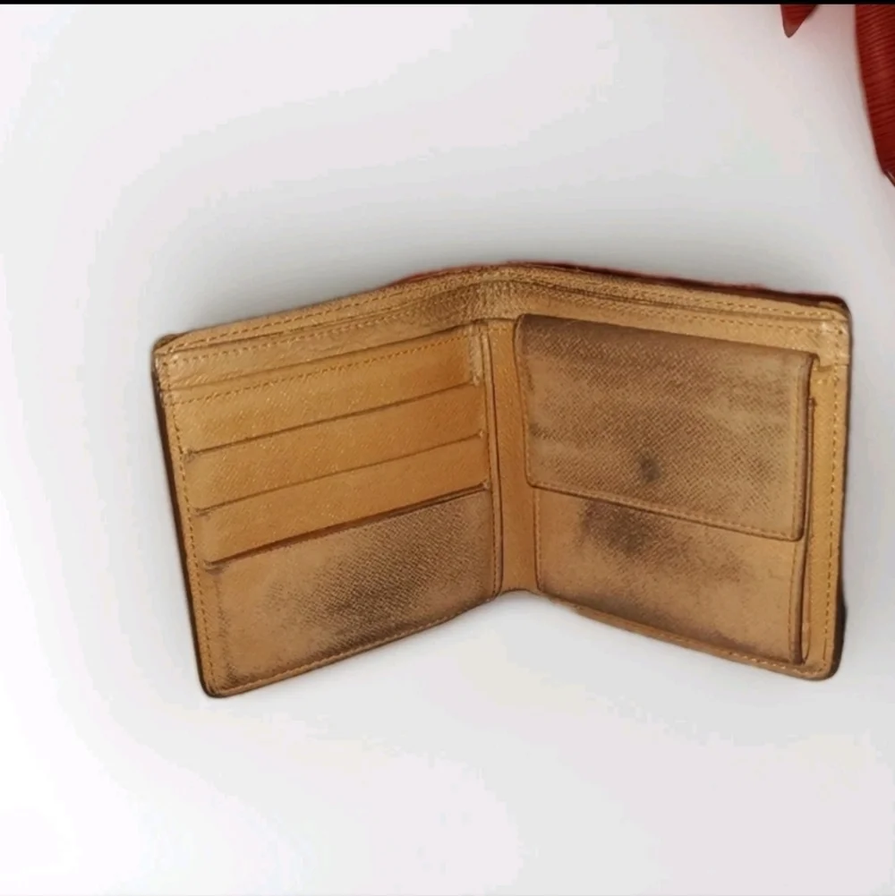Louis Vuitton Brown Monogram Bi Fold Wallet Coated Canvas Leather
